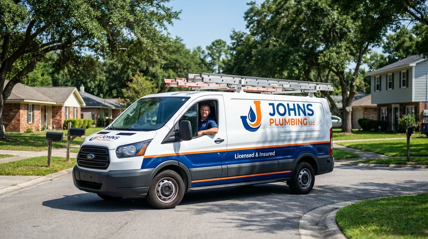 Johns Plumbing LLC service van in Truth or Consequences, NM